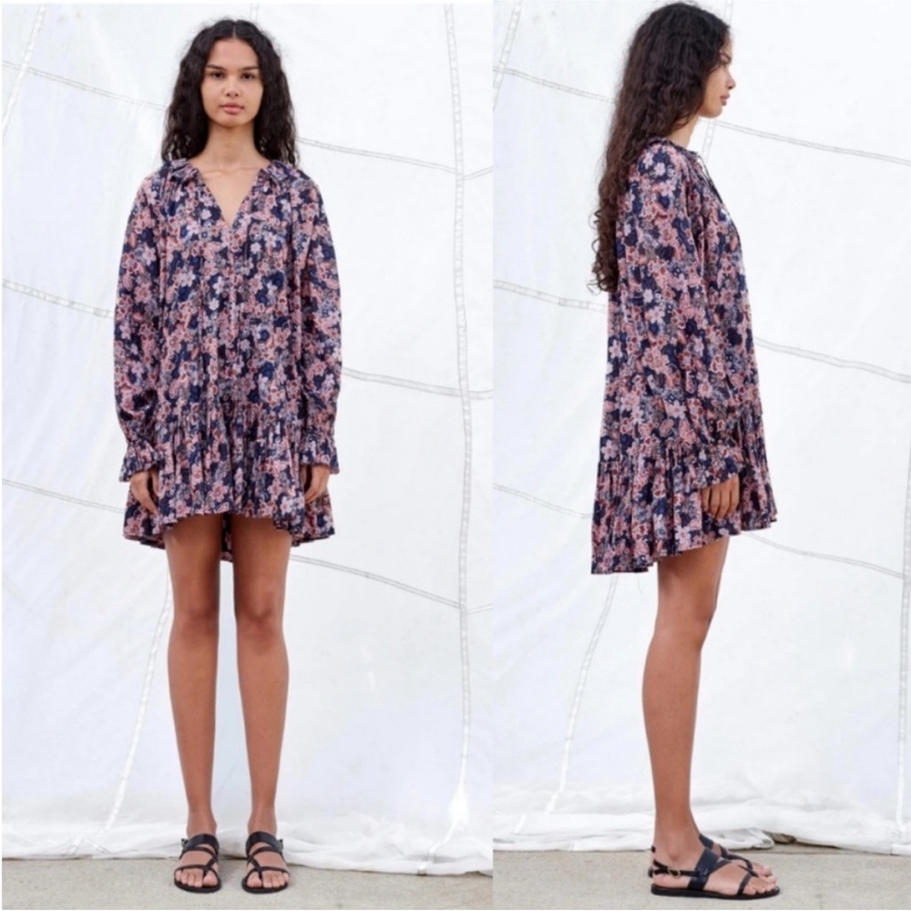 Sundry Anthropologie Oceana Floral Boho Mini Dress